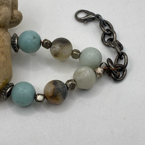 Vintage German Bisque Baby Doll Bracelet with Calcite Stones - Picture 8 of 11